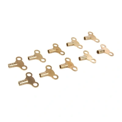 Image of Dickie Dyer Brass Clock Type Radiator Bleed Keys 10pk