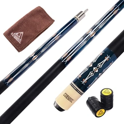 Image of CUESOUL 58 Inch Pool Cue with 13mm Tips Cleaning Towel &amp; Joint Protector (CSPC019)