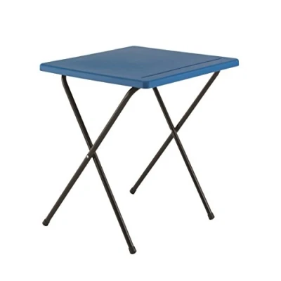 Image of Office Hippo Home Working or School Folding Desk, Plastic, Blue, 60 x 72 cm