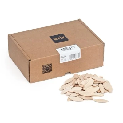 Image of Wfix Size 10 Wood Biscuits Woodworking Pack of 500 Flat Wooden Dowels