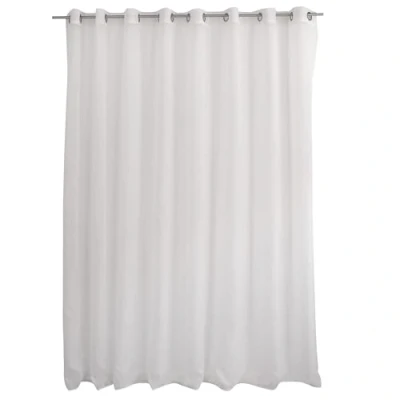 Image of Enjoy Home Wide White Net Curtain 300 x 240 cm with 16 Silver Eyelets Diameter 4 100% Sandblasted Polyester Collection