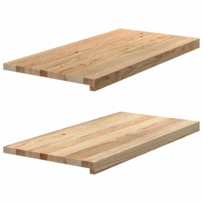 Image of vidaXL Solid Oak Window Sills Untreated Wood 80x40x2 cm Natural Display Surface