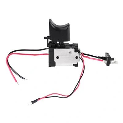 Image of Walfront Electric Drill Switch,12V Lithium Battery Cordless Speed Control Trigger Switch with Small Light
