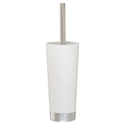 Image of Sealskin Glossy Toilet Brush and Holder, Polyresin, Silver, 9.5 x 33.6 cm