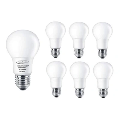 Image of LED E27 Screw Light Bulbs 110W Equivalent, A60 Cool White(6000K), 11W ES GLS Bulb, 880Lm, Bulb Pack of 6