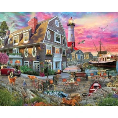 Image of White Mountain Puzzles Harbor Inn 1000 Piece Jigsaw Puzzle