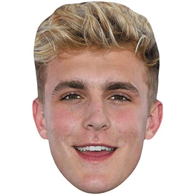 Image of Jake Paul (Smile) Celebrity Mask, Flat Card Face, Fancy Dress Mask