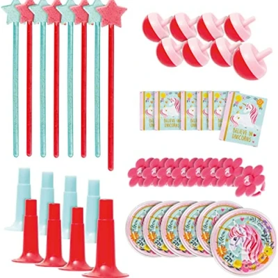 Image of Amscan 399739 Magical Unicorn Kids Birthday Party Bag Toy Favours 48 Pack