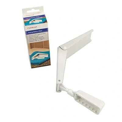 Image of Sammons Preston Curved Toilet Aid, Folding 10&quot; Paper Holder &amp; Bottom Wiper Aids for Independent Daily Living, Portable Wiping Tool Bathroom Comfort, Lightweight Self Wipe Hygiene