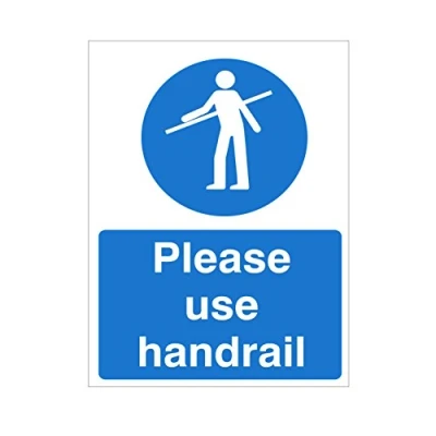 Image of Please Use Handrail Sign 150mm x 200mm Rigid Plastic