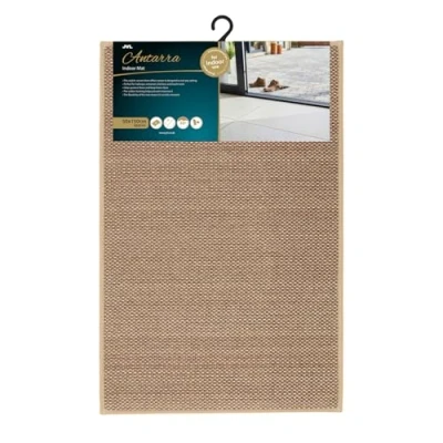 Image of JVL Antarra Machine Washable Entrance Doormat, 50 x 75cm Beige
