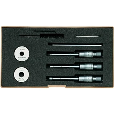 Image of Mitutoyo 368 911 (0.001mm) 3 Point Internal Micrometer Holtest Set 6 12mm