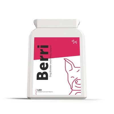 Image of Dog&#039;s Lounge Berri Advanced Bladder &amp; Kidney Support for Dogs Supplement with Cranberry, Marshmallow Root, D Mannose, Liquorice, Astragalus Nettle Seed UK Made 120 Tablets
