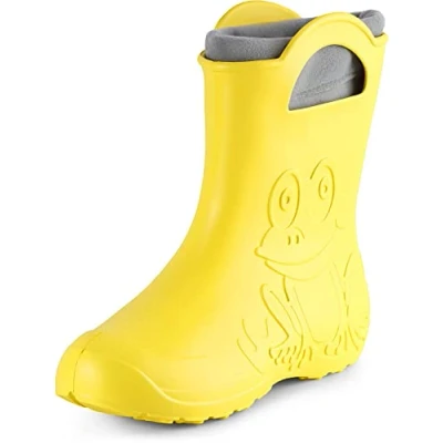 Image of Ladeheid Women&#039;s EVA Lightweight Wellington Boots Rainy Wellies Rain LA CA 12 (Yellow, 6.5/7.5 UK)