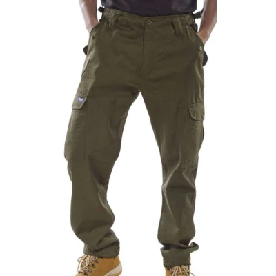 Image of COMBAT TROUSERS OLIVE GREEN 30