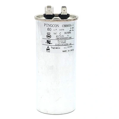 Image of DollaTek 60uF CBB65 Capacitor Motor Running for Air Conditioner 450VAC SH 40/70/21 50/60Hz