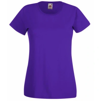 Image of Fruit of the Loom women&#039;s value weight t shirt, lady fit Purple XX Large