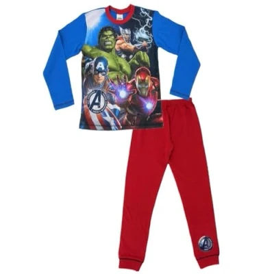 Image of Marvel Avengers Boys 2 Piece Pyjama Set 9 10 Years Multicolour