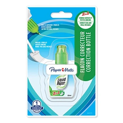 Image of Paper Mate Liquid 2 in 1 Correction Liquid, 22 ml