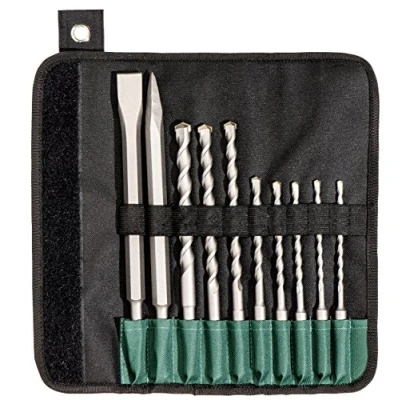 Image of Metabo 630824000 SDS Plus Classic Drill/Chisel Set, 0 V, Green, Set of 10 Piece