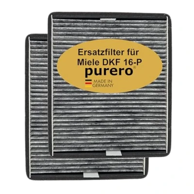 Image of purero® Activated Carbon Filter Replacement for Miele DKF 16 P / 7932320, Successor Model of 1 Optimal Odour Separation Made in Germany