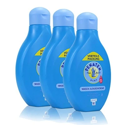 Image of 3 x Penaten baby washing &amp; shower cream 400 ml no more tears
