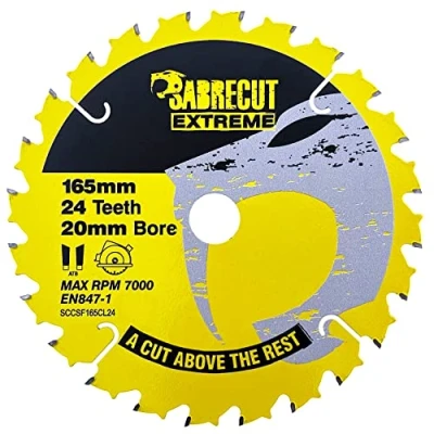 Image of 1 x SCCSF165CL24 SabreCut 165mm 24T 20mm Bore Cordless Circular Saw Blade