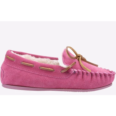Image of Hush Puppies Girls Addison Slipper, Pink, 13 UK Child