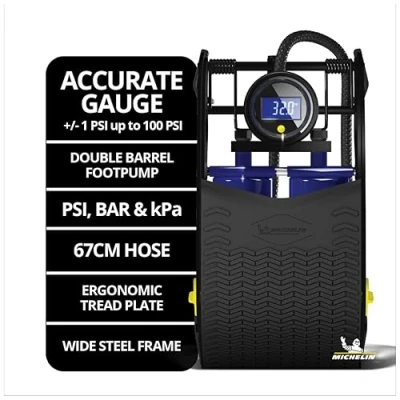 Image of Michelin Digital Double Barrel Foot Pump