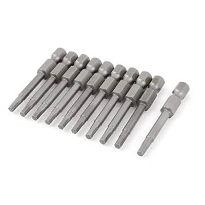 Image of sourcing map 50mm Length 3mm H3 Hexagon Magnetic Insert Screwdriver Bits 10 Pcs