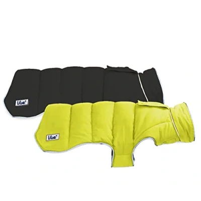 Image of Ancol Viva Reversible Coat Black/Hi Vis 25cm XS