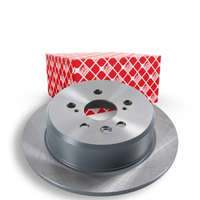 Image of 4243120300, 4243120340, 4243120360 Brake disc FEBI BILSTEIN 108561 Rear Axle 269mm 9mm 5 Hole 100mm solid Coated TOYOTA: Celica VI Coupe