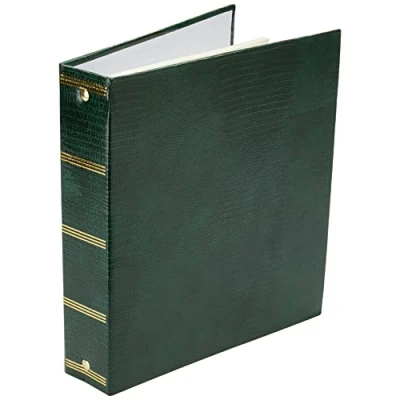 Image of Magnetic Self Stick 3 Ring Photo Album 100 Pages (50 Sheets), Hunter Green