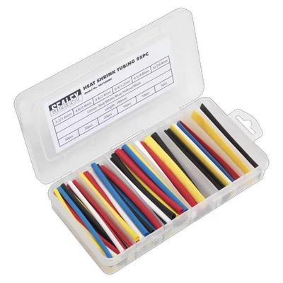 Image of Sealey Heat Shrink Tubing Assortment 95pc 100mm Mixed Colours