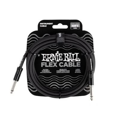 Image of Flex Instrument Cable Straight/Straight 10ft Black