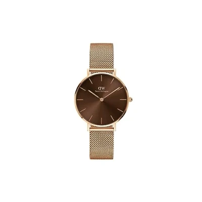 Image of Daniel Wellington Ladies Rose Gold Petite Amber Watch DW00100477
