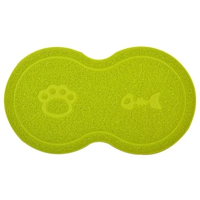Image of DM 8 Shaped Cat Pet Litter Tray Mat,Kitty Rug,Doormat,46x26 cm (Rose Red)