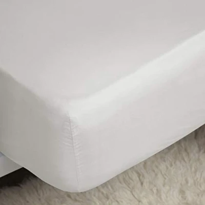 Image of Belledorm 400 Thread Count 100% Egyptian Cotton 18 Inch Ultra Extra Deep Fitted Sheet, Ivory, Super King