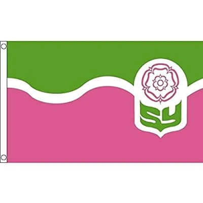 Image of AZ Flag South Yorkshire County 3x5 Ft 100D Polyester Of York England Banner with Two Metal Grommets Fade Resistant Vivid Colors 3&#039; x 5&#039; Feet 150x90 Cm