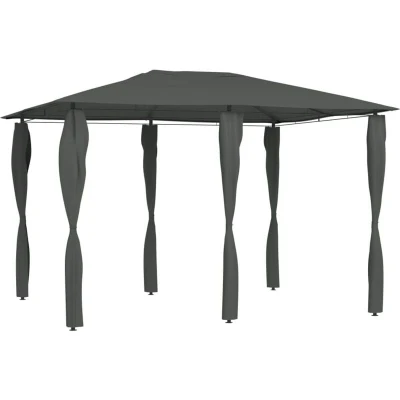 Image of vidaXL Gazebo with Post Covers 3x4x2.6 m Anthracite 160 g/m²