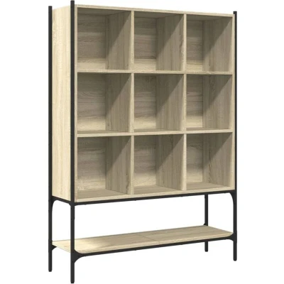 Image of vidaXL Bookcase Sonoma Oak 102x30x141.5 cm Engineered Wood