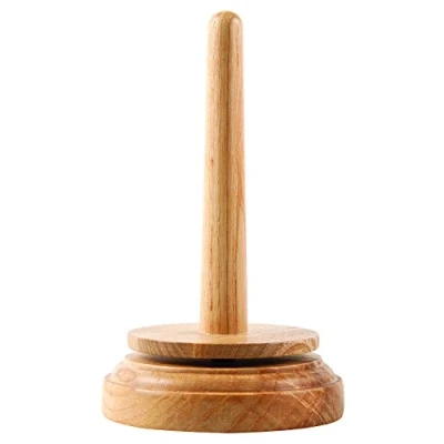 Image of Trimits Wooden Spinning Yarn and Thread Holder, Beech Wood, 9 x 16 cm