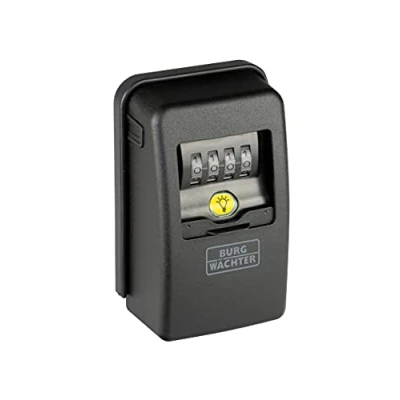 Image of Burg Wächter Key Safe with 4 Digit Combination Code for Exterior and Interior Magnetic Illuminated Security Wall Mounted 60L SB Black