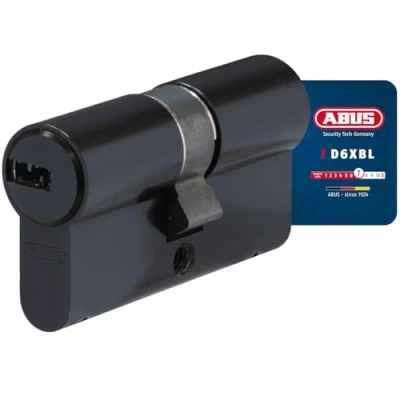 Image of ABUS Profile Cylinder D6XBL 35/35 with Code Card and 5 Keys 96809 Black