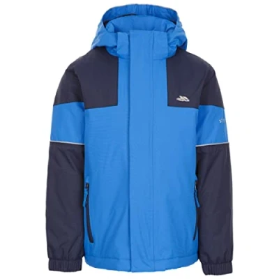 Image of Trespass Boys Waterproof Jacket Padded with Stud Off Hood Unlock
