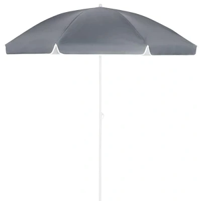 Image of Kingsleeve® 180cm Beach Parasol with UV50+ Protection, Ground Spike &amp; Carry Bag Portable Garden Sun Umbrella Tiltable up to 30 Adjustable Height 115 190cm Water Repellent Anthracite