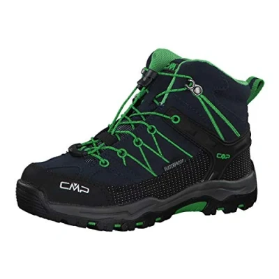 Image of CMP Kids Rigel MID Trekking Shoes WP, B Blue Gecko, 3 UK