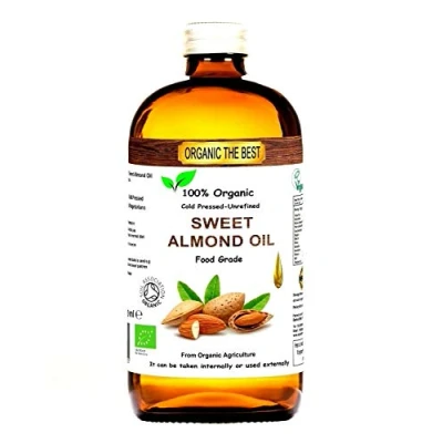 Image of Sweet Almond Oil Certified Organic 240 ml Vegan, Edible &amp; Cosmetic, Massage