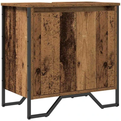 Image of vidaXL Bathroom Sink Cabinet Old Wood 60x35x60 cm Engineered