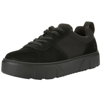 Image of Timberland Women&#039;s Laurel Court Suede Sneaker, Black, 4.5 UK